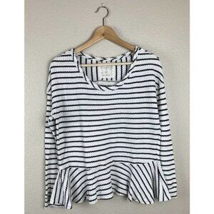 We the Free Striped Peplum Knit Top